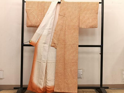 平和屋着物■上質な小紋　幾何学文様　正絹　逸品　BAAY0624mz
