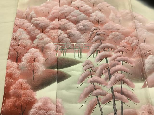 平和屋着物■豪華黒留袖　作家物　猟彩染　樹林文　暈し染め　仮絵羽　正絹　逸品　未使用　BAAY0628mz