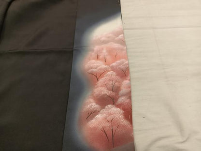 平和屋着物■豪華黒留袖　作家物　猟彩染　樹林文　暈し染め　仮絵羽　正絹　逸品　未使用　BAAY0628mz