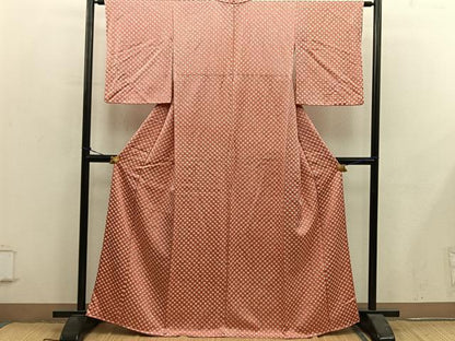 平和屋着物■上質な小紋　総絞り　正絹　逸品　未使用　BAAY0629mz