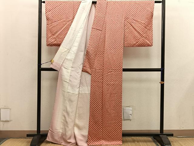 平和屋着物■上質な小紋　総絞り　正絹　逸品　未使用　BAAY0629mz
