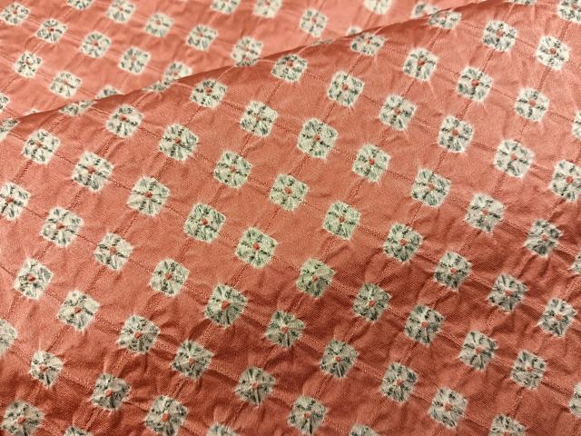 平和屋着物■上質な小紋　総絞り　正絹　逸品　未使用　BAAY0629mz