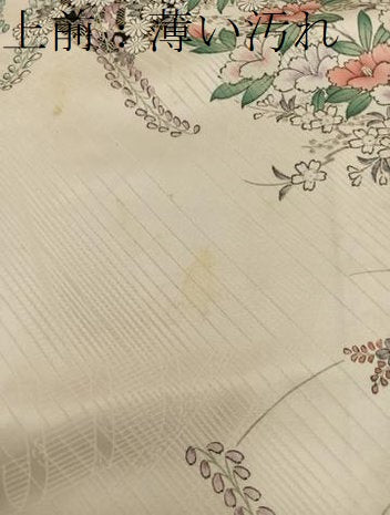 平和屋着物■上質な小紋　源氏車花文　金彩　正絹　逸品　BAAY0631mz