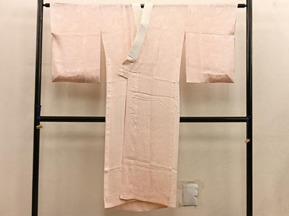 平和屋着物■長襦袢　単衣　菊地紋　ときがら茶色　正絹　逸品　BAAY0635mz