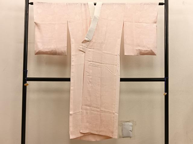 平和屋着物■長襦袢　単衣　菊地紋　ときがら茶色　正絹　逸品　BAAY0635mz