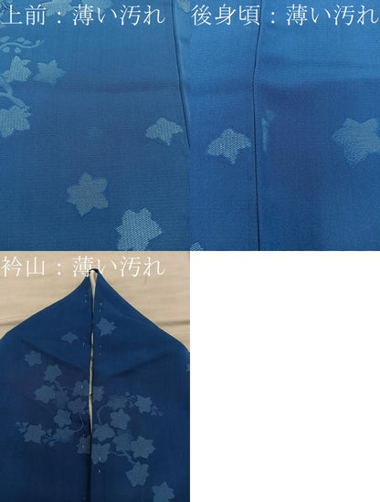 平和屋着物■上質な小紋　枝楓文　正絹　逸品　BAAY0637mz
