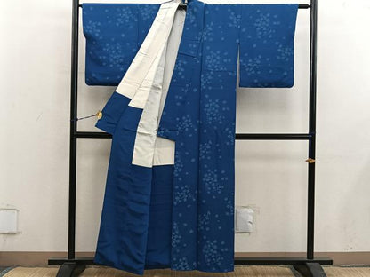 平和屋着物■上質な小紋　枝楓文　正絹　逸品　BAAY0637mz