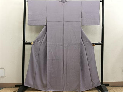 平和屋着物■上質な色無地　胡桃染色　正絹　逸品　BAAY0643mz