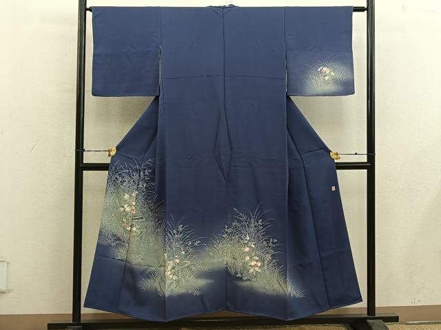 平和屋着物■訪問着　作家物　風景花文　暈し染め　正絹　逸品　BAAY0661mz