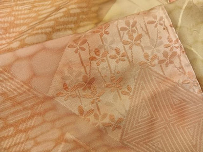 平和屋着物■上質な小紋　枝花文　暈し染め　正絹　逸品　BAAY0663mz