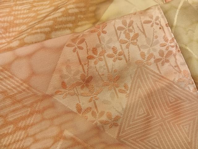 平和屋着物■上質な小紋　枝花文　暈し染め　正絹　逸品　BAAY0663mz