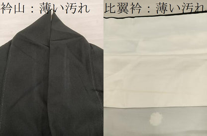 平和屋着物■豪華黒留袖　御所車花文　金彩　正絹　逸品　BAAY0669mz