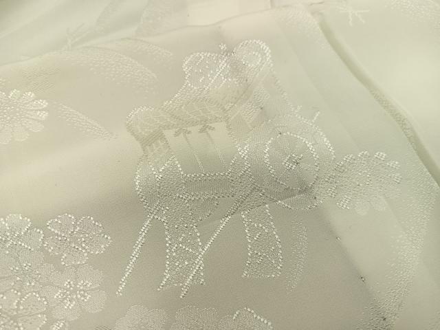平和屋着物■長襦袢　無双仕立て　御所車花文　暈し染め　正絹　逸品　BAAY0671mz