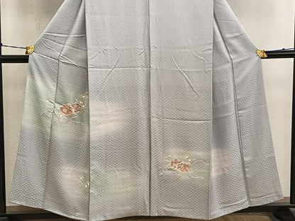 平和屋着物■訪問着　駒刺繍　文箱花文　暈し染め　金彩　正絹　逸品　BAAY0677mz