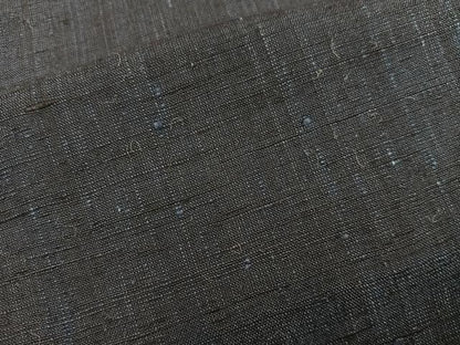 平和屋着物■上質な紬　黒緑色　正絹　逸品　BAAY0679mz
