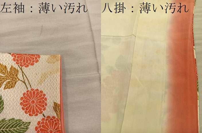 平和屋着物■上質な小紋　枝花文　正絹　逸品　BAAY0680mz