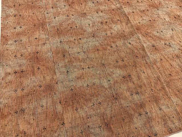 平和屋着物■上質な紬　絣文様　正絹　逸品　BAAY0684mz