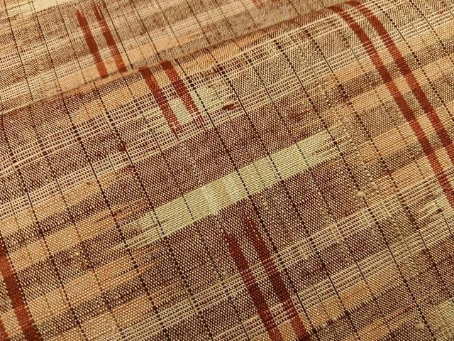 平和屋着物■上質な紬　絣文様　正絹　逸品　BAAY0691mz