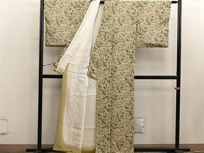 平和屋着物■上質な小紋　菊花文　正絹　逸品　BAAY0693mz