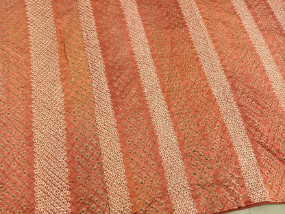 平和屋着物■上質な小紋　総絞り　間道　正絹　逸品　BAAY0702mz
