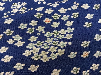 平和屋着物■上質な小紋　梅花文　鬼しぼ縮緬　正絹　逸品　BAAY0707mz