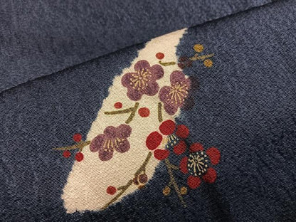 平和屋着物■上質な小紋　梅花文　正絹　逸品　BAAY0711mz