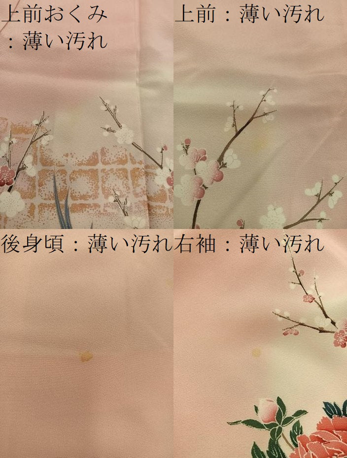 平和屋着物■豪華振袖　花鳥文　暈し染め　金彩　正絹　逸品　BAAY0715mz