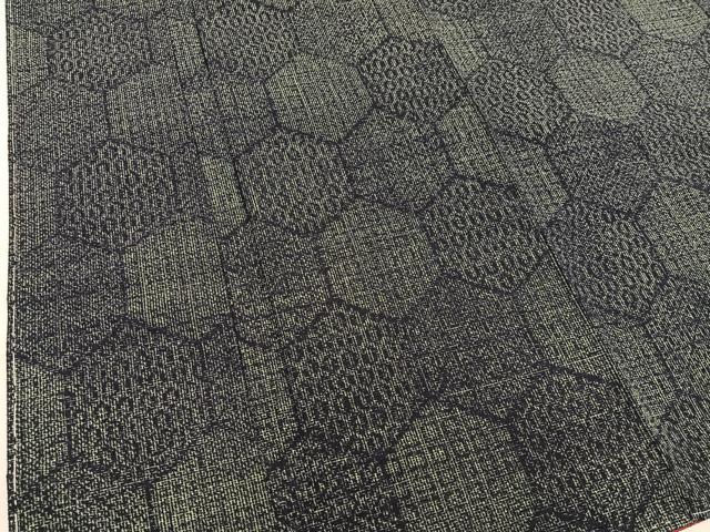 平和屋着物■上質な紬　亀甲文　正絹　逸品　BAAY0717mz