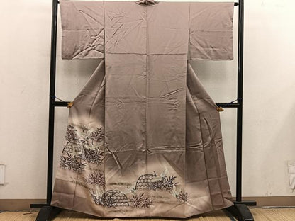 平和屋着物■豪華色留袖　刺繍　籬菊花文　暈し染め　正絹　逸品　BAAY0718mz