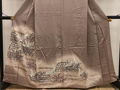 平和屋着物■豪華色留袖　刺繍　籬菊花文　暈し染め　正絹　逸品　BAAY0718mz