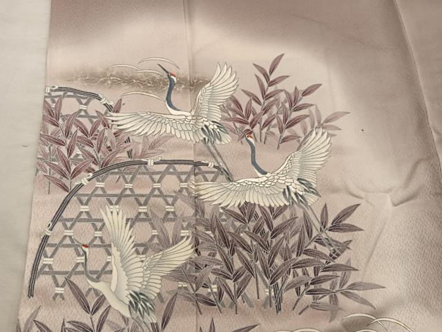 平和屋着物■豪華色留袖　刺繍　籬菊花文　暈し染め　正絹　逸品　BAAY0718mz