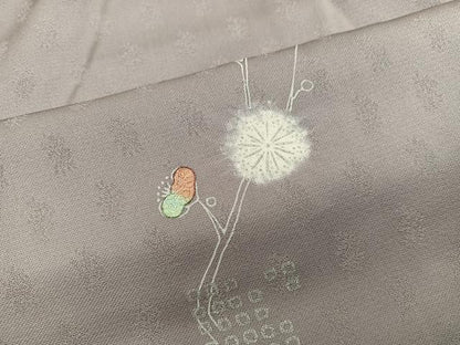平和屋着物■上質な小紋　枝花文　正絹　逸品　BAAY0720mz
