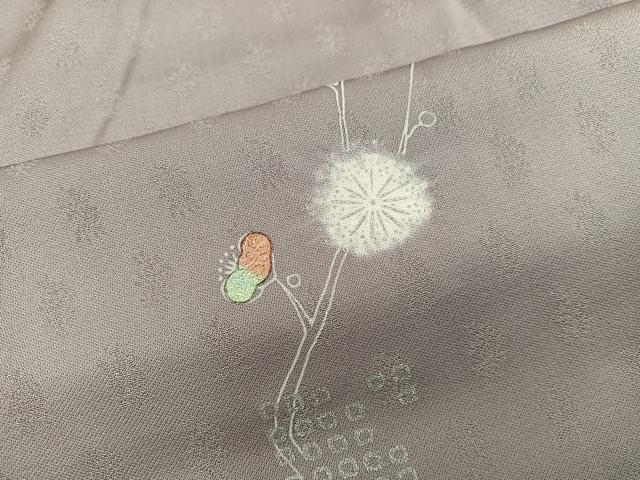 平和屋着物■上質な小紋　枝花文　正絹　逸品　BAAY0720mz
