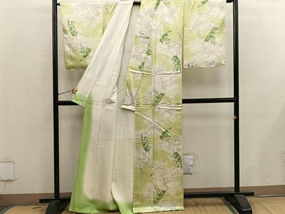 平和屋着物■上質な小紋　風景花文　暈し染め　正絹　逸品　BAAY0721mz