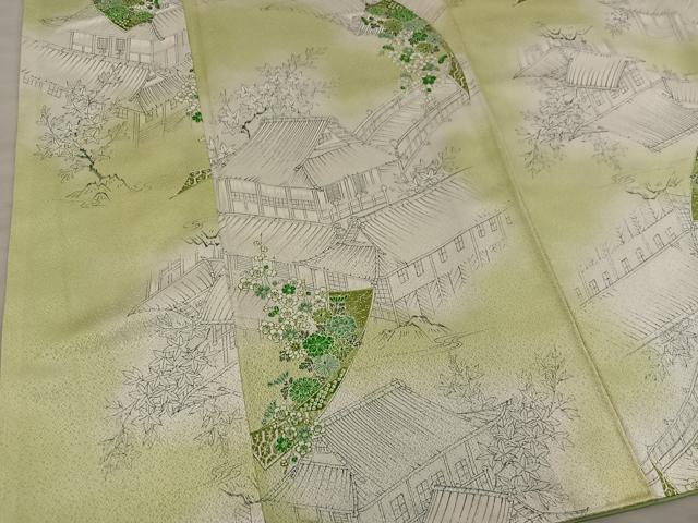 平和屋着物■上質な小紋　風景花文　暈し染め　正絹　逸品　BAAY0721mz
