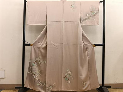 平和屋着物■訪問着　枝花文　正絹　逸品　BAAY0723mz