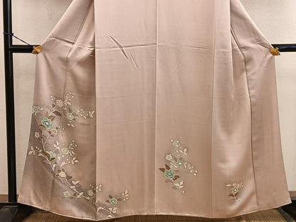 平和屋着物■訪問着　枝花文　正絹　逸品　BAAY0723mz