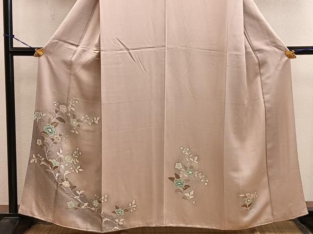 平和屋着物■訪問着　枝花文　正絹　逸品　BAAY0723mz