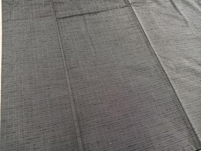 平和屋着物■男性　紬　アンサンブル　藍媚茶色　正絹　逸品　BAAY0727mz