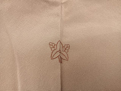 平和屋着物■訪問着　駒刺繍　枝葉文　暈し染め　正絹　逸品　BAAY0728mz