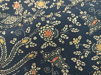 平和屋着物■上質な小紋　型染め　舞蝶文　正絹　逸品　BAAY0745mz