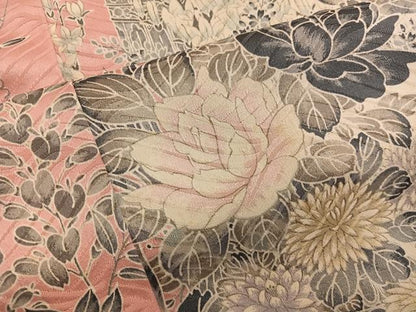 平和屋着物■上質な小紋　菊花文　正絹　逸品　BAAY0748mz