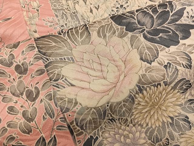 平和屋着物■上質な小紋　菊花文　正絹　逸品　BAAY0748mz