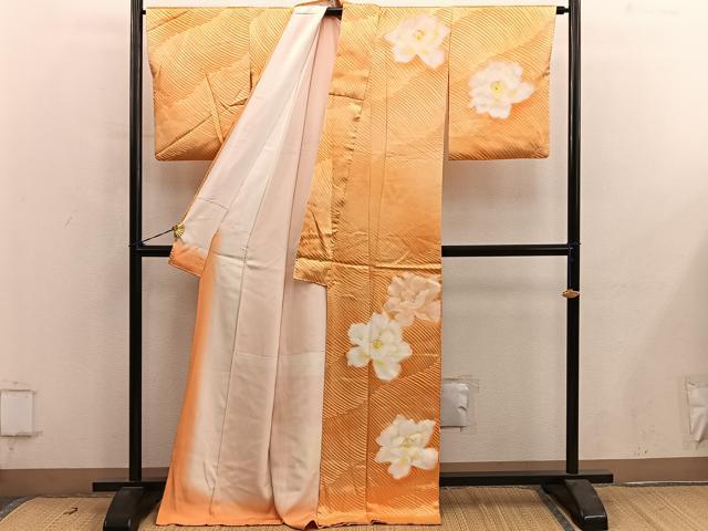 平和屋着物■訪問着　牡丹　正絹　逸品　BAAY0756mz