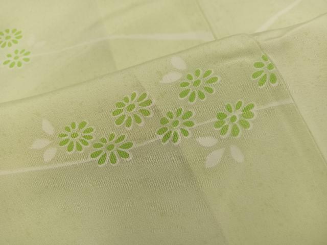 平和屋着物■長襦袢　袷　流水花文　正絹　逸品　BAAY0757mz