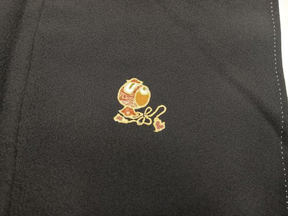 平和屋着物■豪華黒留袖　色紙重ね群鶴風景文　金彩　正絹　逸品　BAAY0761mz