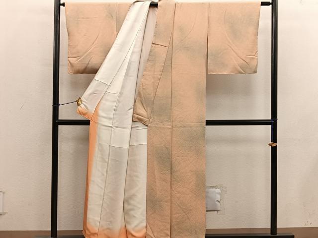 平和屋着物■上質な小紋　霞文　暈し染め　正絹　逸品　BAAY0766mz