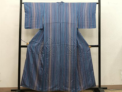 平和屋着物■上質な小紋　間道　正絹　逸品　BAAY0768mz