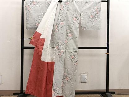 平和屋着物■上質な紬　亀甲花文　正絹　逸品　BAAY0783mz