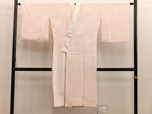 平和屋着物■長襦袢　無双仕立て　菊地紋　香色　正絹　逸品　BAAY0784mz